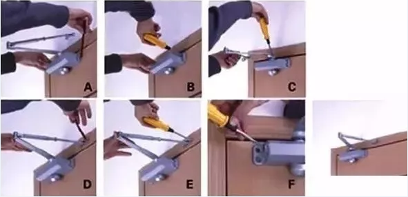 安裝閉門器的步驟b