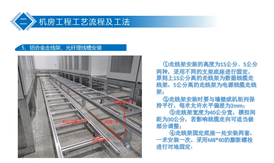 全面的機房施工安裝工藝標準 ppt(圖13)